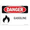 Signmission Safety Sign, OSHA Danger, 18" Height, Rigid Plastic, Gasoline, Landscape, P-1824-L-2020 OS-DS-P-1824-L-2020 - alternate 1